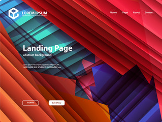 Canvas Print - website landing page abstract line layering with copy space background