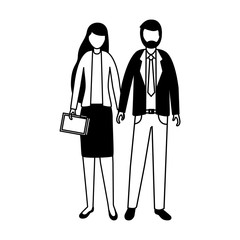 Wall Mural - business man and woman