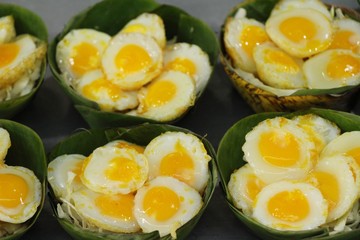 Canvas Print - Quail eggs is delicious in street food