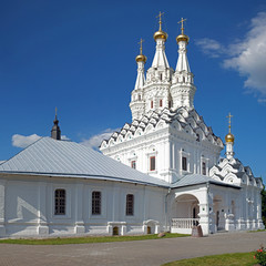 Rare three-tented church of Our Lady of Smolensk (hodegetria). Monastery of St. John the Baptist. Vyazma. Smolensk region. Russia