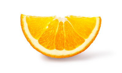 Wall Mural - Orange fruit. Orang slice isolate on white.