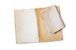 Mock up of empty old vintage yellowed paper sheets