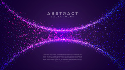 Wall Mural - dynamic abstract liquid flow particles background. shining abstract particle flow background. futuri