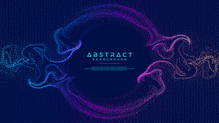 Wall Mural - dynamic abstract liquid flow particles background. shining abstract particle flow background. futuri