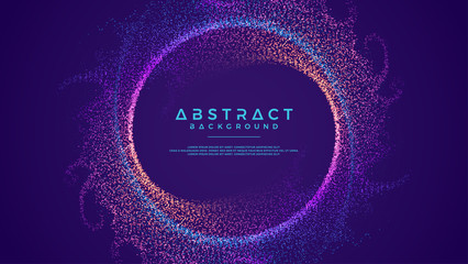 Wall Mural - dynamic abstract liquid flow particles background. shining abstract particle flow background. futuri