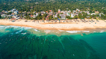 Wall Mural - Aerial. Hikkaduwa beach. Sri Lanka.