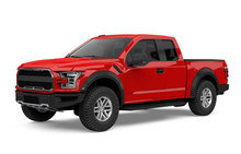 Red Pickup Truck Isolated