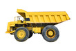 © I Viewfinder - Big yellow mining truck on white background.