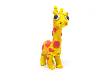 play doh Giraffe on white background