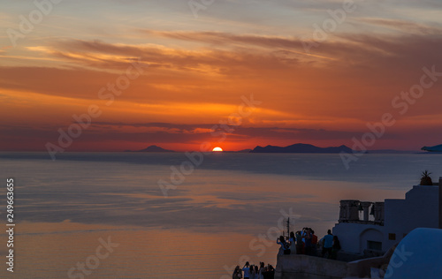 Obraz Dibond One of the most beautiful islands in the world, Santorini, Caldera, Oia, Greece