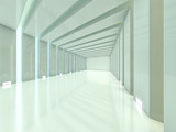 Fototapeta Przestrzenne - Abstract modern architecture background. 3D rendering
