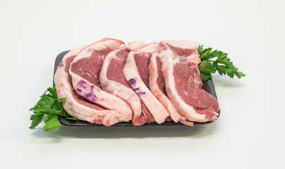 fresh raw lamb chops mutton