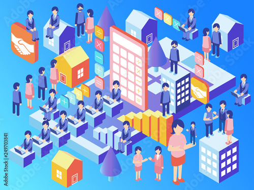 スマホとパソコンによる経理ビジネス 家とビルのアイソメ図ベクターデザインコンセプトイラスト青色背景 Stock Vector Adobe Stock スマホとパソコンによる経理ビジネス 家とビルのアイソメ図ベクターデザインコンセプトイラスト青色背景 Stock Vector Adobe Stock