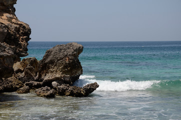 rocks and sea