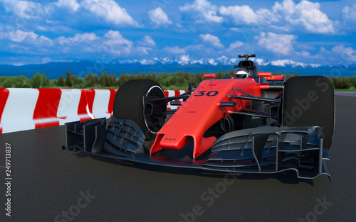 Obrazy Formuła 1  obraz-samochodu-sportowego-f1-3d-ilustracji