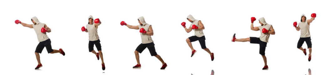 Wall Mural - Boxing concept with young sportsman