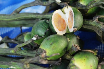 Canvas Print - Betel palm with nature at street food