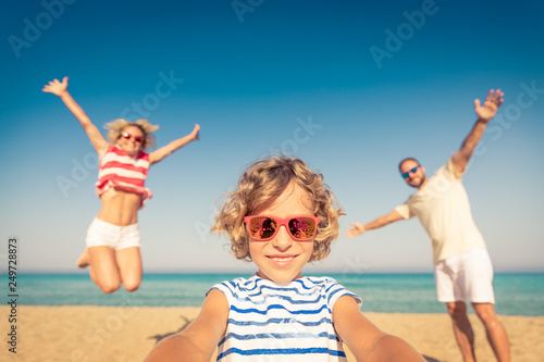 Family Summer Vacation Beach Sea