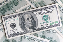 Background With Money American Hundred Dollar Bills - Horizontal