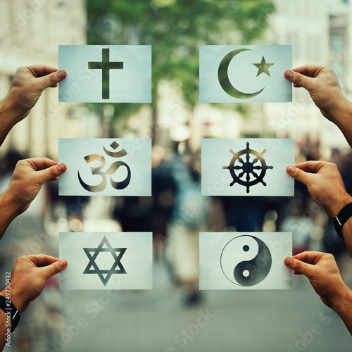 Fotografie, Tablou  Religion conflicts global issue