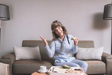 Woman having a breakfast