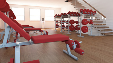 Wall Mural - Interior view of a Gym