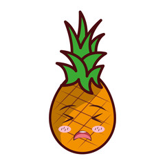 Wall Mural - kawaii pineapple cartoon character