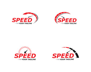 Wall Mural - Speed logo faster template vector icon illustration design