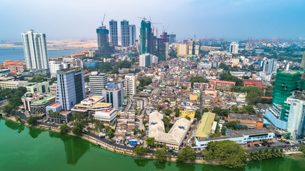 Wall Mural - Aerial. Colombo - commercial capital and largest city of Sri Lanka.