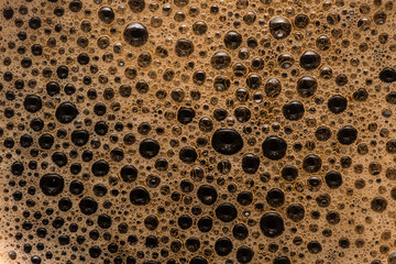 Sticker - Coffee foam extreme close-up texture background