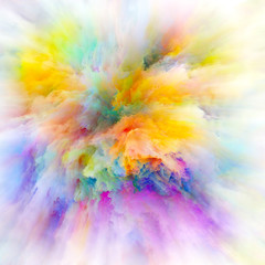 Wall Mural - Computing Colorful Paint Splash Explosion