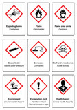 Fototapeta Desenie - The Globally Harmonized System of Classification and Labeling of Chemicals vector on white background illustration