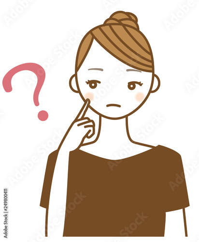 疑問 クエスチョンマークを浮かべる若い女性エステティシャンのイラスト Stock Illustration Adobe Stock 疑問 クエスチョンマークを浮かべる若い女性エステティシャンのイラスト Stock Illustration Adobe Stock