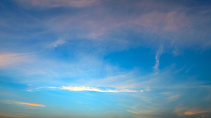 Wall Mural - beautiful dramatic sky and landscape of pattaya city with sea during sunset.