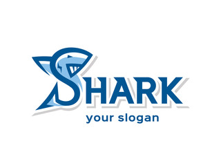 Wall Mural - Shark logo template. Vector format