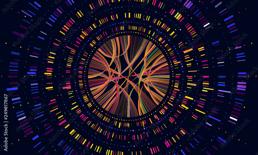 Genome data. Genetics sequence barcode visualisation, dna test and ...