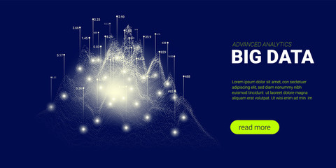 Wall Mural - technology background, big data stream.