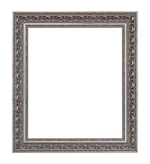 Wall Mural - Silver frame for paintings, mirrors or photo isolated on white background