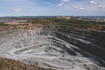 Wall Mural - Aerial view industrial of opencast mining