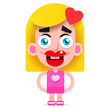 © iaroslav_brylov - Girl In Pink Dress Smiling Vector Illustration