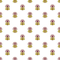 Poster - Honey flower pattern in cartoon style. Seamless pattern vector illustration