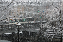 Nevicata Intensa A Lubiana Con Traffico
