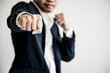 © SP56 - Business Fighting to success Concept. Businessman with fighting pose.