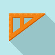 © anatolir - Angle ruler icon. Flat illustration of angle ruler vector icon for web design