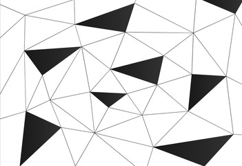 Wall Mural - Abstract Black Triangular Polygons Pattern