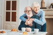 © zinkevych - Lovely aged couple having French breakfast