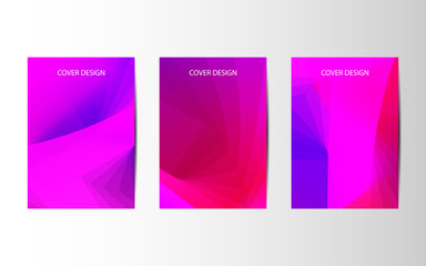 Wall Mural - abstract vector brochures with geometric background, annual report, design templates, future poster 