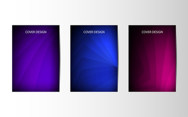 Wall Mural - abstract vector brochures with geometric background, annual report, design templates, future poster 