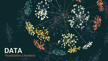 Vector Abstract Big Data Visualization. Visual Information Complexity. Information Clustering Representation.