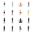 © pandavector - Vector illustration of posture and mood logo. Collection of posture and female stock vector illustration.